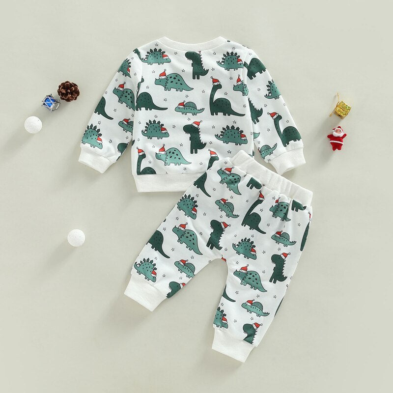 Baby Boy Girl 2Pcs Dinosaur Printed Clothing Set childrensterritory