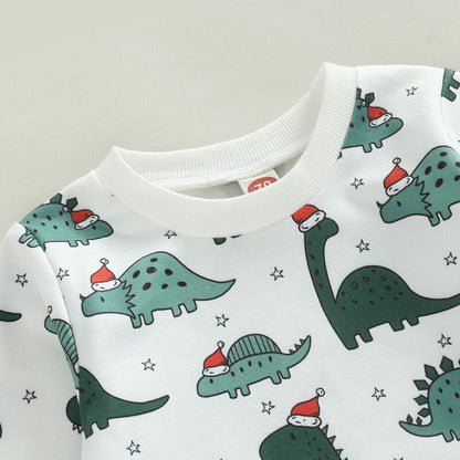 Baby Boy Girl 2Pcs Dinosaur Printed Clothing Set childrensterritory