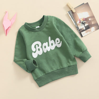 Baby Boy Girl Round Neck Long Sleeve Top childrensterritory