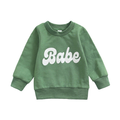 Baby Boy Girl Round Neck Long Sleeve Top childrensterritory