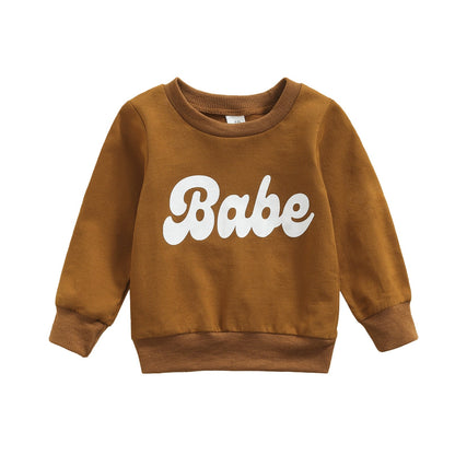 Baby Boy Girl Round Neck Long Sleeve Top childrensterritory