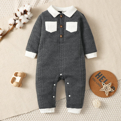 Baby Boy White Lapel Gentleman&