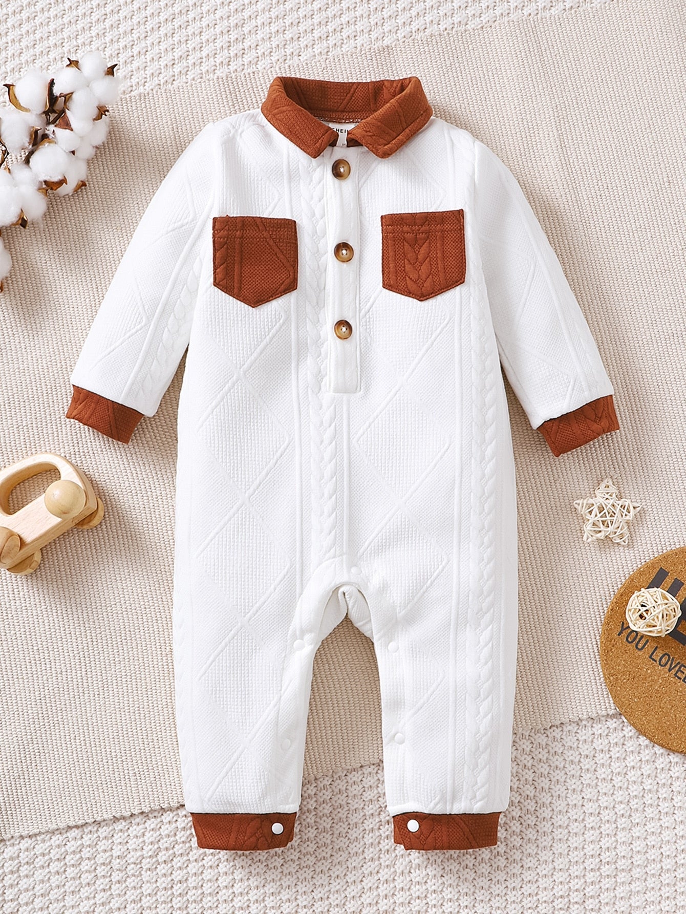 Baby Boy White Lapel Gentleman&