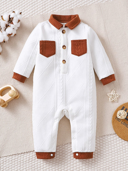 Baby Boy White Lapel Gentleman&