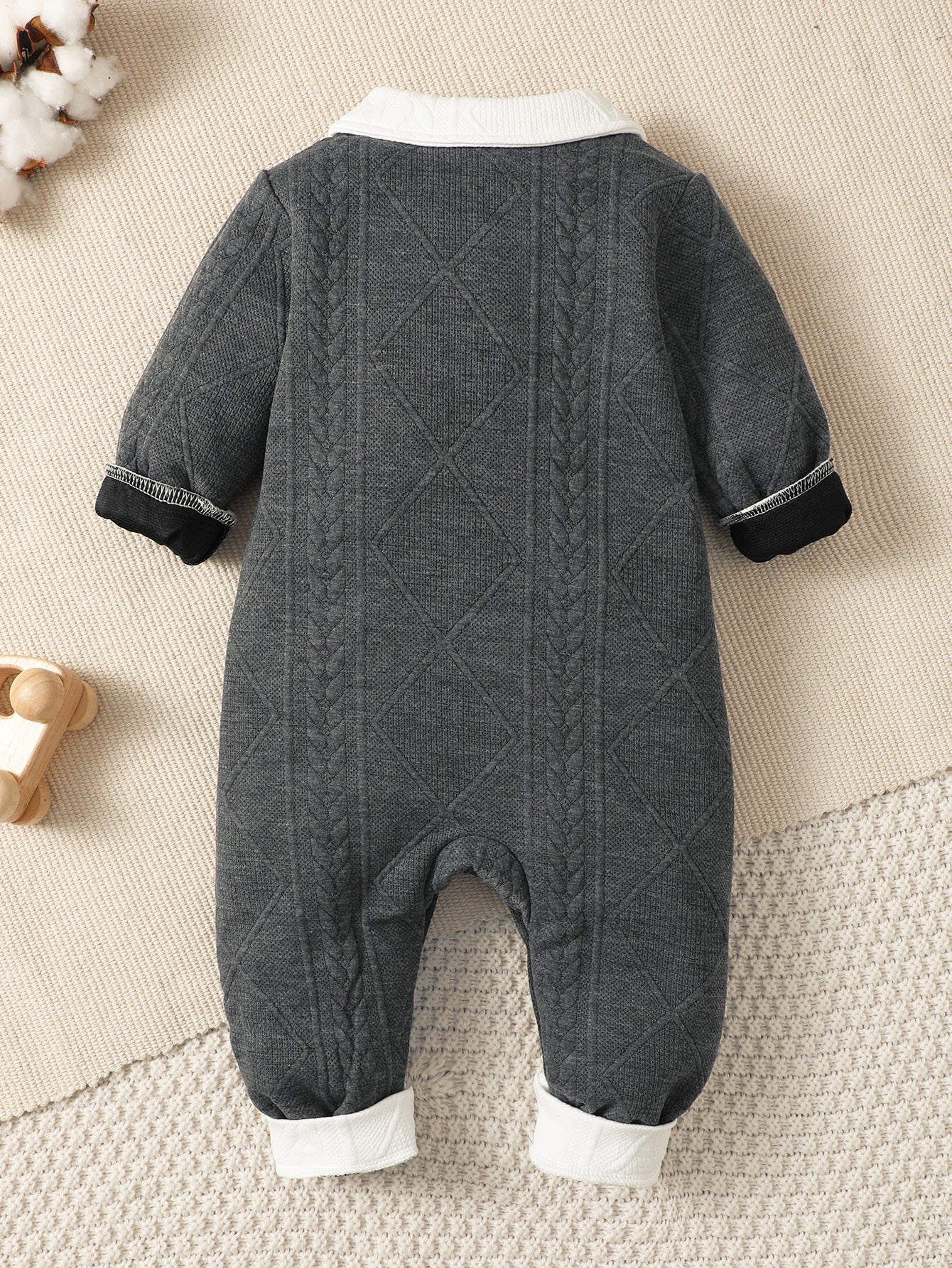 Baby Boy White Lapel Gentleman&