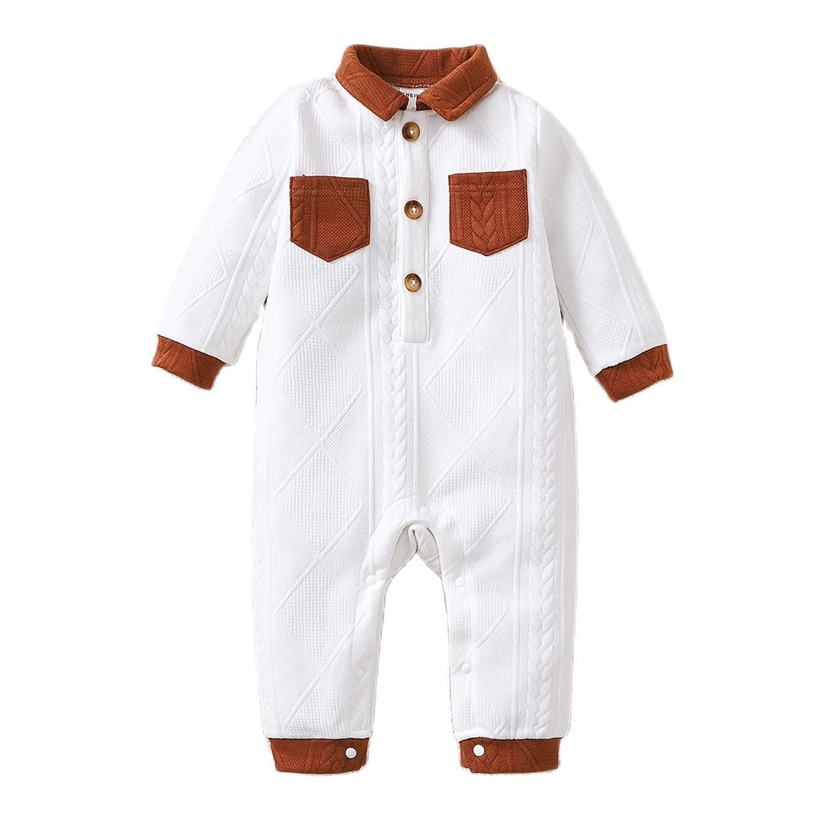 Baby Boy White Lapel Gentleman&