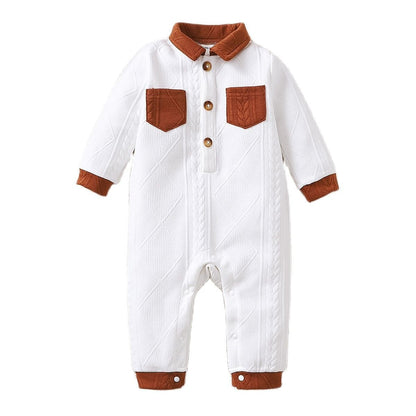 Baby Boy White Lapel Gentleman&