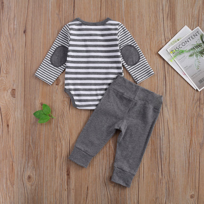 Baby Boy/Girl Stripe Romper &amp; Loose Trousers Set childrensterritory
