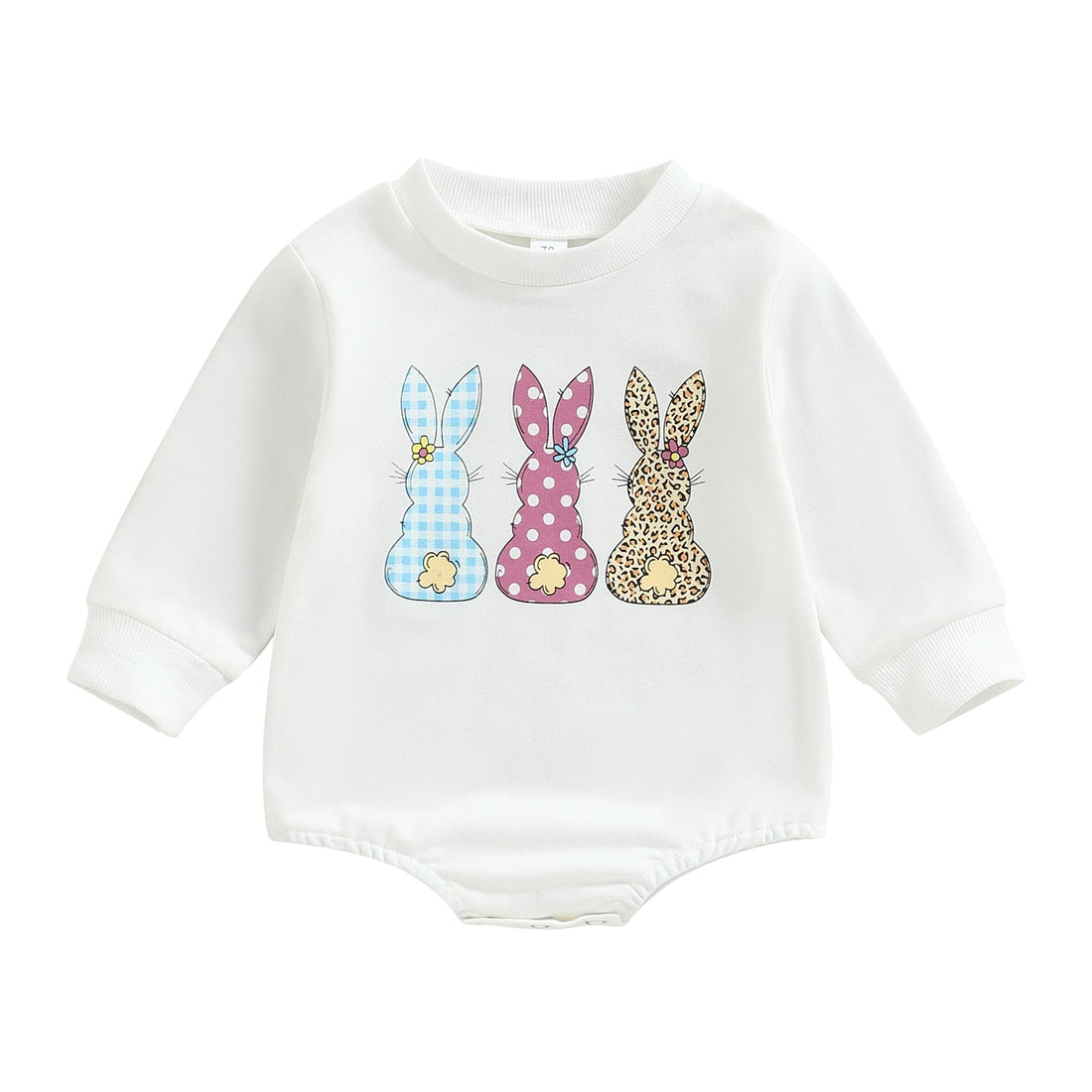 Baby Boy/Girls Rabbits Print Easter Day Bodysuit childrensterritory