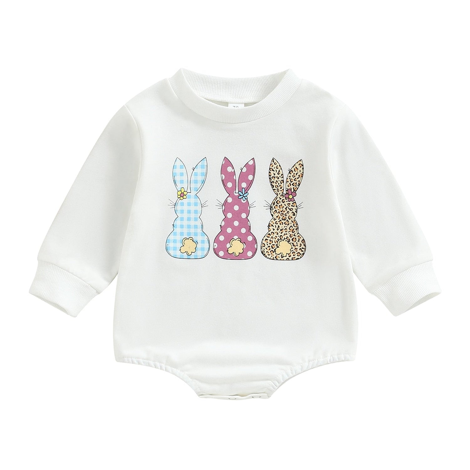 Baby Boy/Girls Rabbits Print Easter Day Bodysuit childrensterritory
