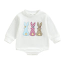 Baby Boy/Girls Rabbits Print Easter Day Bodysuit childrensterritory
