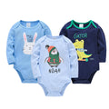 Baby Boys/Girls Long Sleeves Printed Bodysuits Set childrensterritory