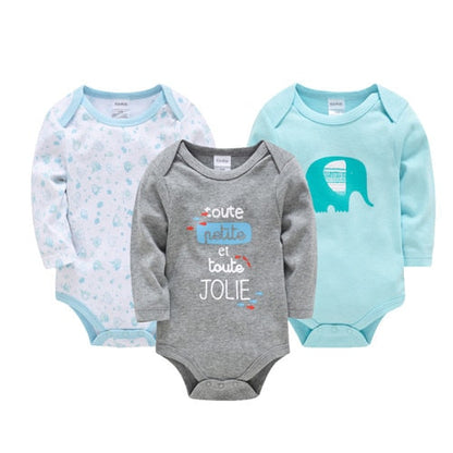 Baby Boys/Girls Long Sleeves Printed Bodysuits Set childrensterritory