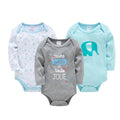 Baby Boys/Girls Long Sleeves Printed Bodysuits Set childrensterritory
