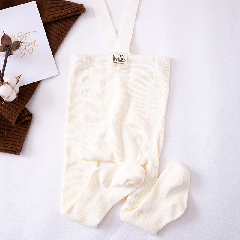 Baby Cotton High Waist Cross Straped Pantyhose/Leggings childrensterritory