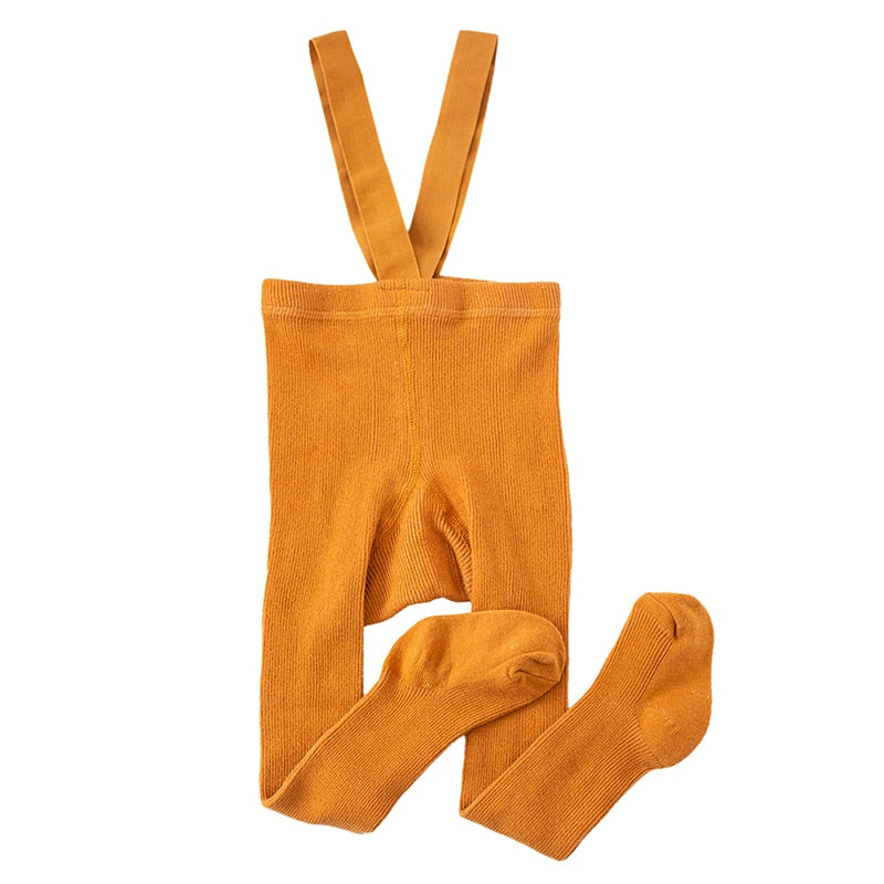 Baby Cotton High Waist Cross Straped Pantyhose/Leggings childrensterritory