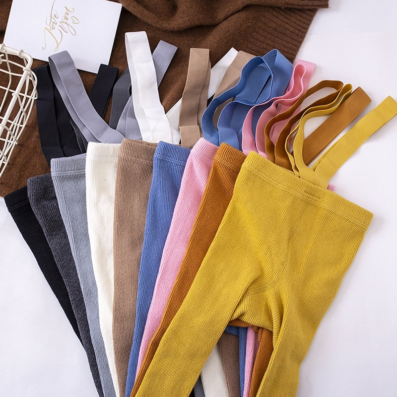 Baby Cotton High Waist Cross Straped Pantyhose/Leggings childrensterritory