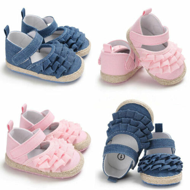 Baby Girl Anti-slip Soft Flower Sneakers/Crib Shoes childrensterritory