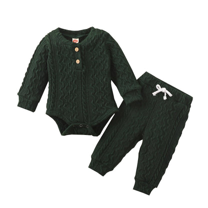Baby Girl Knitting Romper Tops &amp; Pants Suit childrensterritory