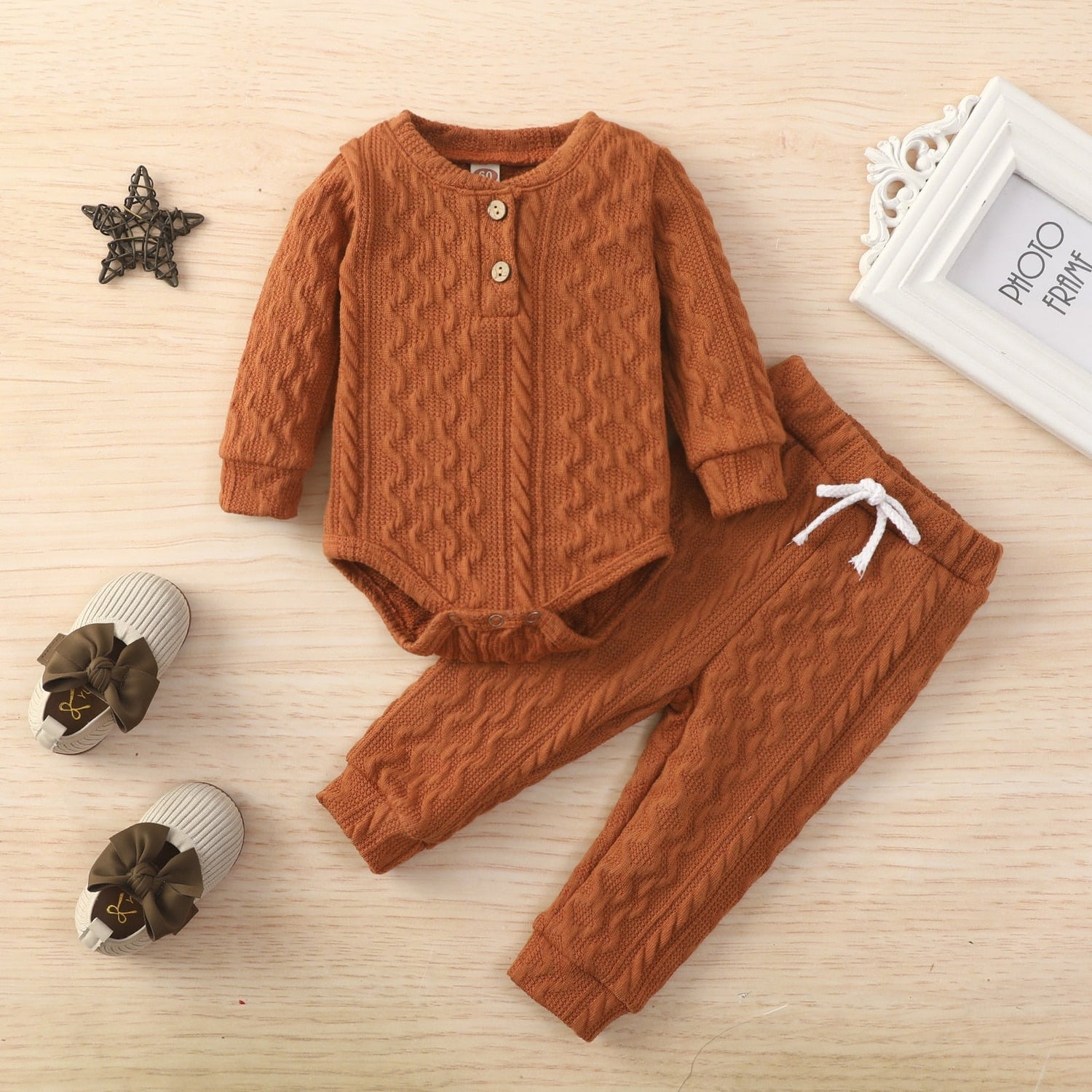 Baby Girl Knitting Romper Tops &amp; Pants Suit childrensterritory