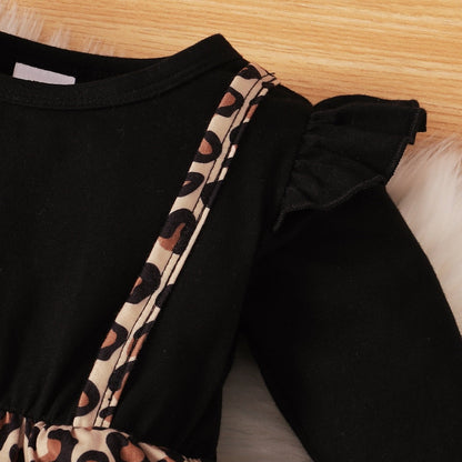 Baby Girl Leopard Print Romper &amp; Headband Set childrensterritory