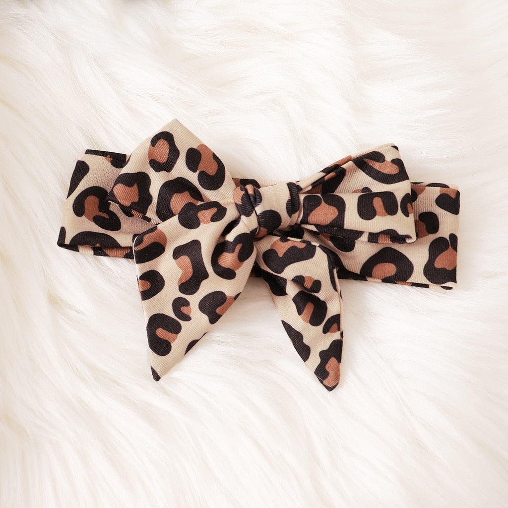 Baby Girl Leopard Print Romper &amp; Headband Set childrensterritory