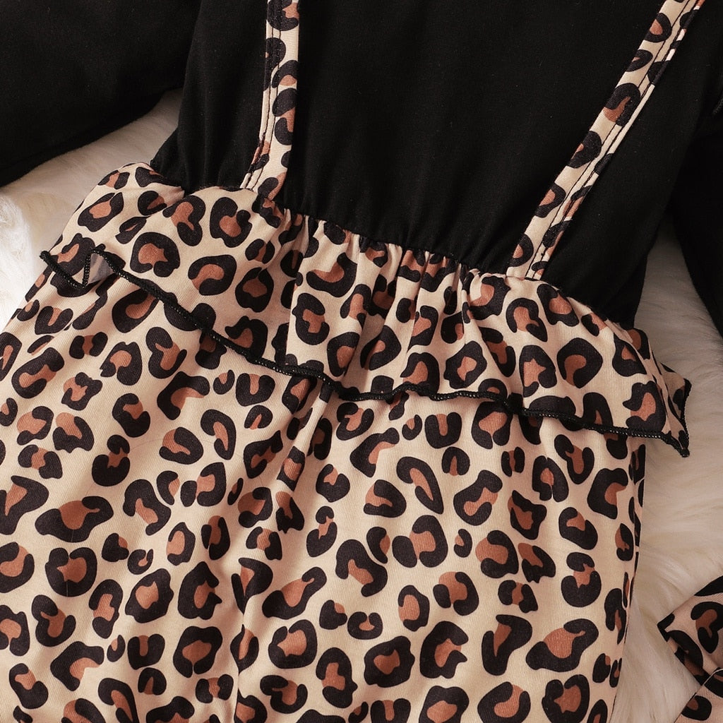 Baby Girl Leopard Print Romper &amp; Headband Set childrensterritory