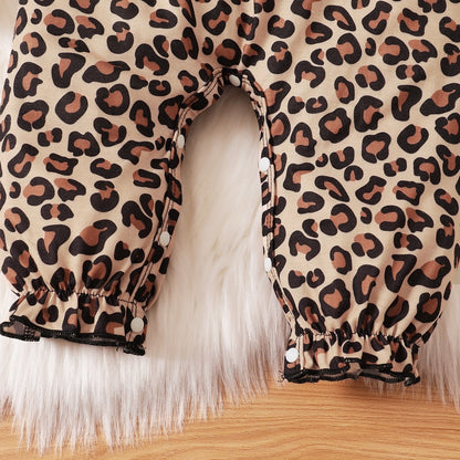 Baby Girl Leopard Print Romper &amp; Headband Set childrensterritory