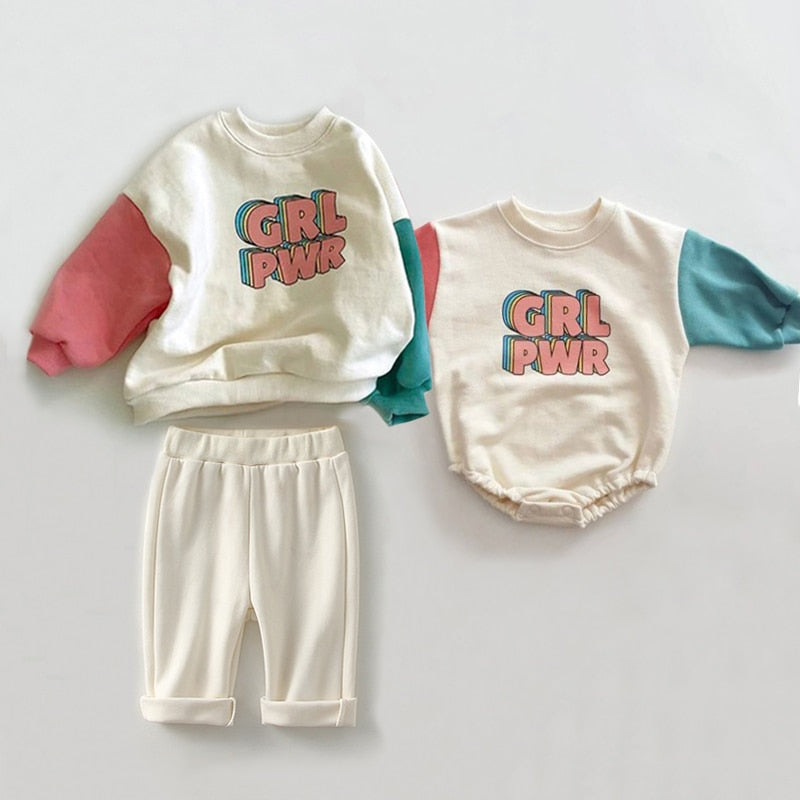Baby Girl Sweatshirt + Pants Spring Clothes Set childrensterritory