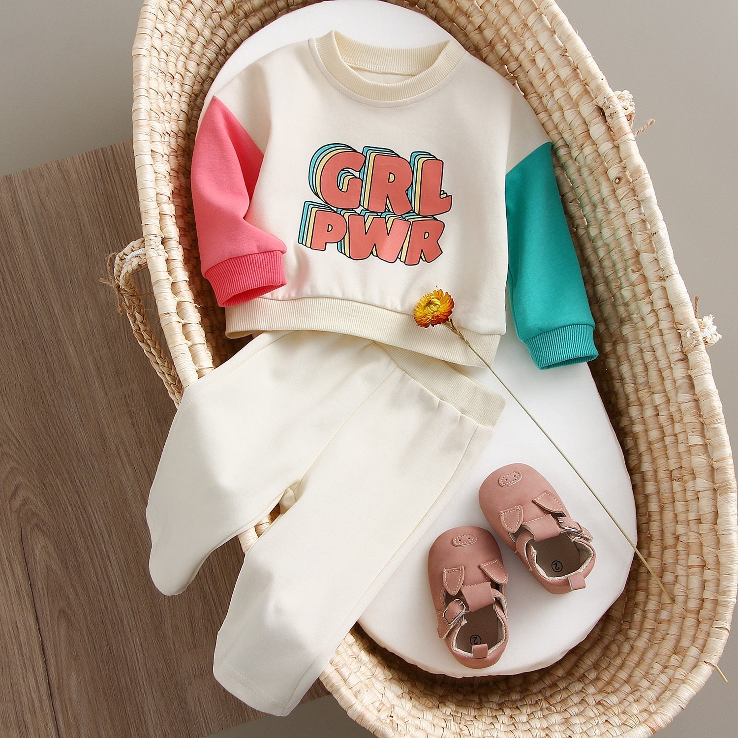 Baby Girl Sweatshirt + Pants Spring Clothes Set childrensterritory