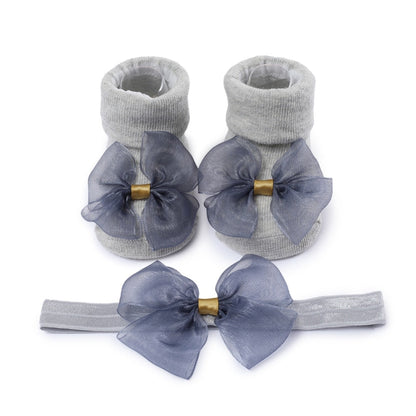 Baby Girls Bow-knot Headband + Princess Socks Set childrensterritory