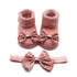 Baby Girls Bow-knot Headband + Princess Socks Set childrensterritory