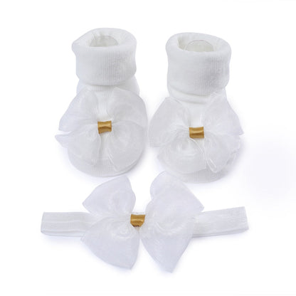 Baby Girls Bow-knot Headband + Princess Socks Set childrensterritory