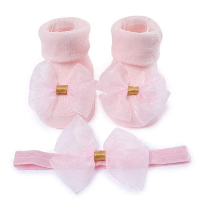 Baby Girls Bow-knot Headband + Princess Socks Set childrensterritory