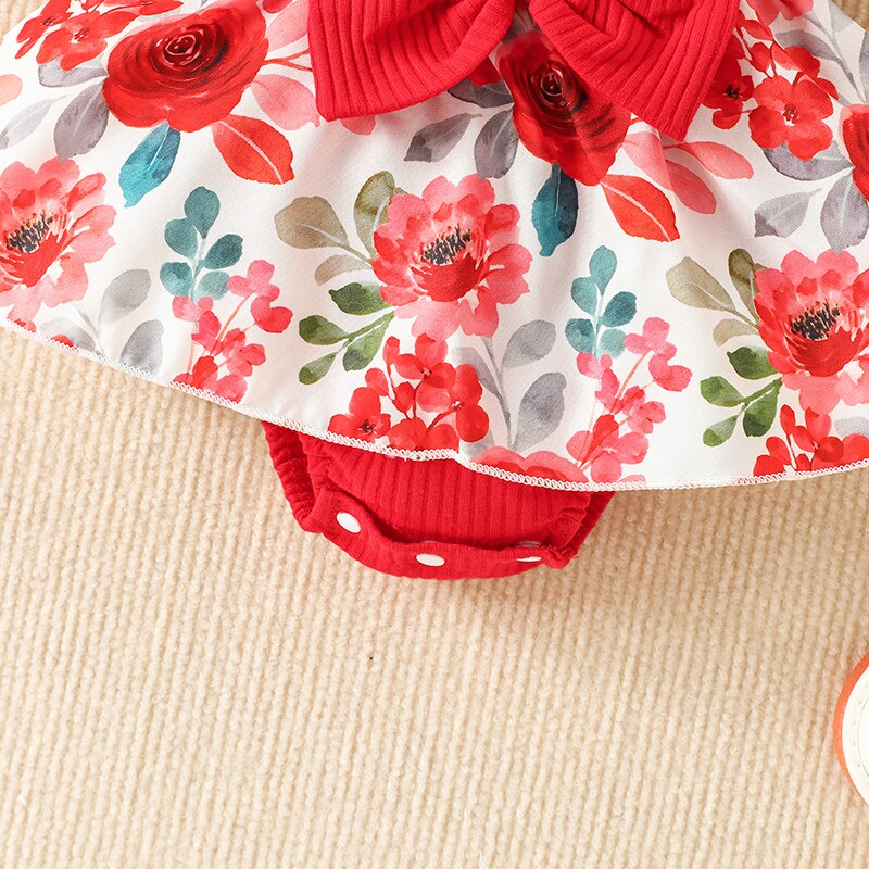 Baby Girls Patchwork Floral Jumpsuit &amp; Headband childrensterritory