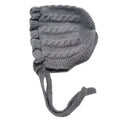 Baby Girls Solid Print Winter Hats With Ruffle Design childrensterritory