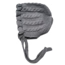 Baby Girls Solid Print Winter Hats With Ruffle Design childrensterritory