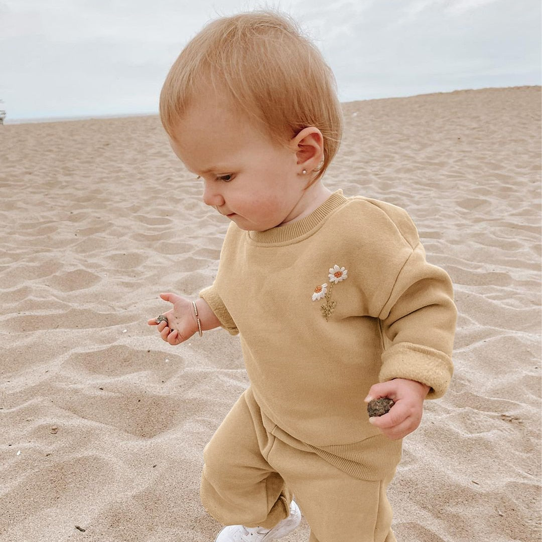 Baby Girls/Boys Fleece Sweatshirt+Jogger Pants Set childrensterritory