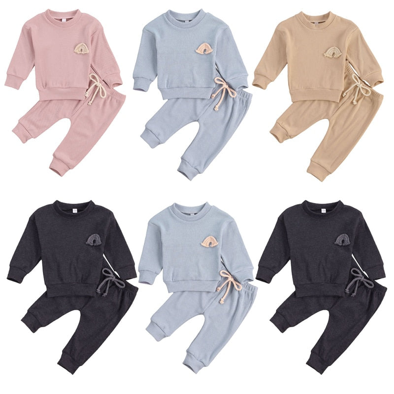 Baby Girls/Boys Solid Color Clothes Set childrensterritory