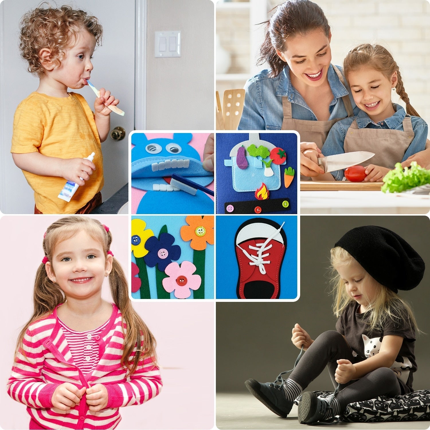 Baby Montessori Felt Cloth Book for Early Educational childrensterritory