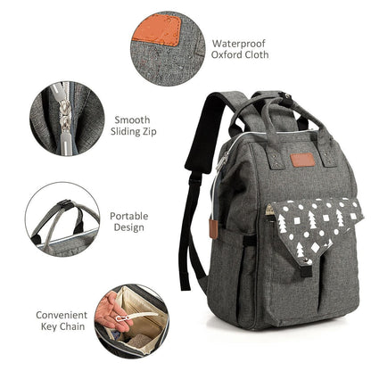 Baby Waterproof Diaper/Nappy Backpack w/USB Charging Port childrensterritory