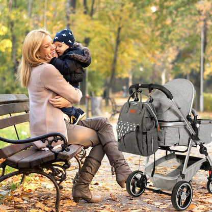 Baby Waterproof Diaper/Nappy Backpack w/USB Charging Port childrensterritory