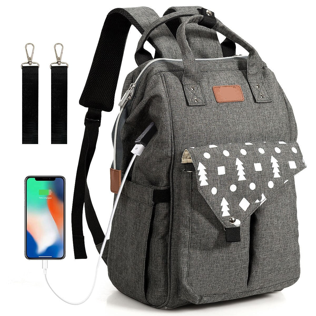 Baby Waterproof Diaper/Nappy Backpack w/USB Charging Port childrensterritory