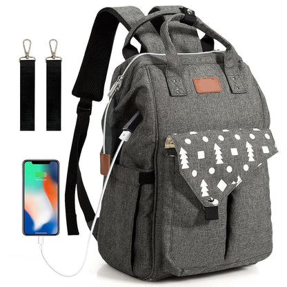 Baby Waterproof Diaper/Nappy Backpack w/USB Charging Port childrensterritory