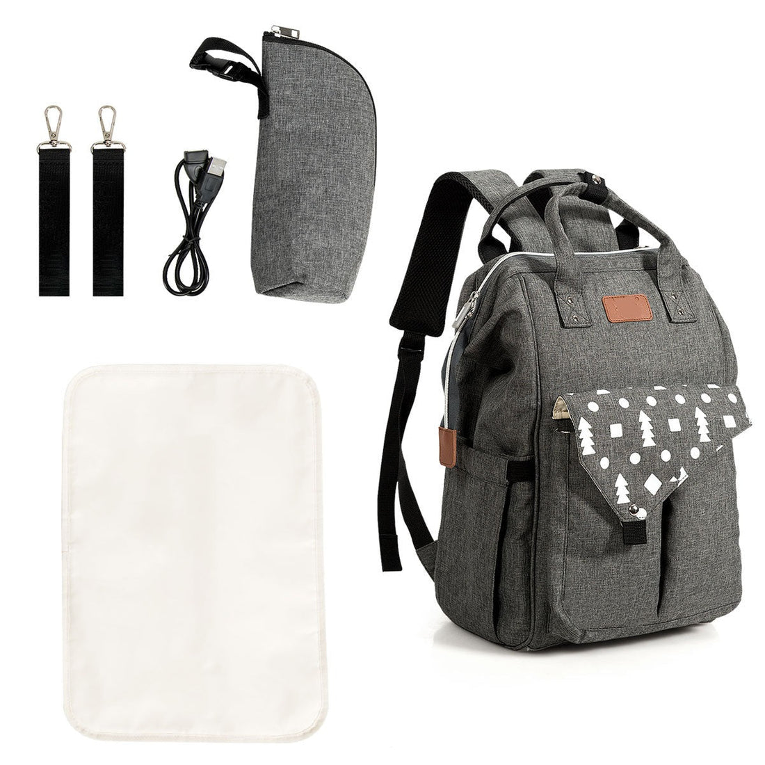 Baby Waterproof Diaper/Nappy Backpack w/USB Charging Port childrensterritory