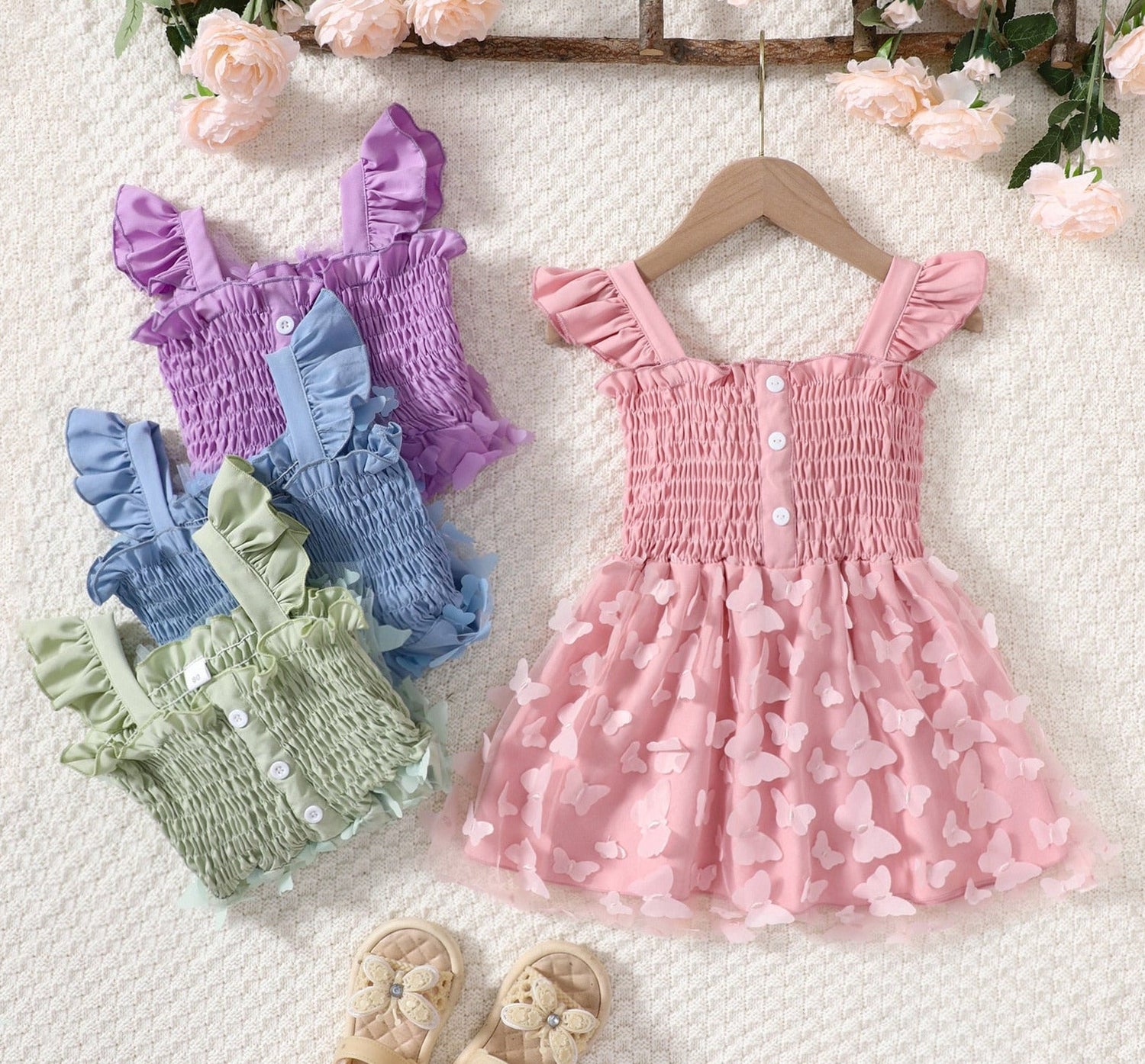 Baby/Kids Girls Butterfly Design Princess Party Dresses childrensterritory