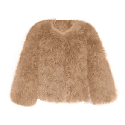 Baby/Kids Girls Fleece Fur Long Sleeve Warm Coat childrensterritory