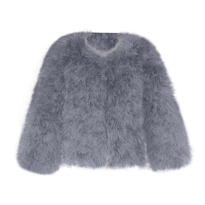 Baby/Kids Girls Fleece Fur Long Sleeve Warm Coat childrensterritory