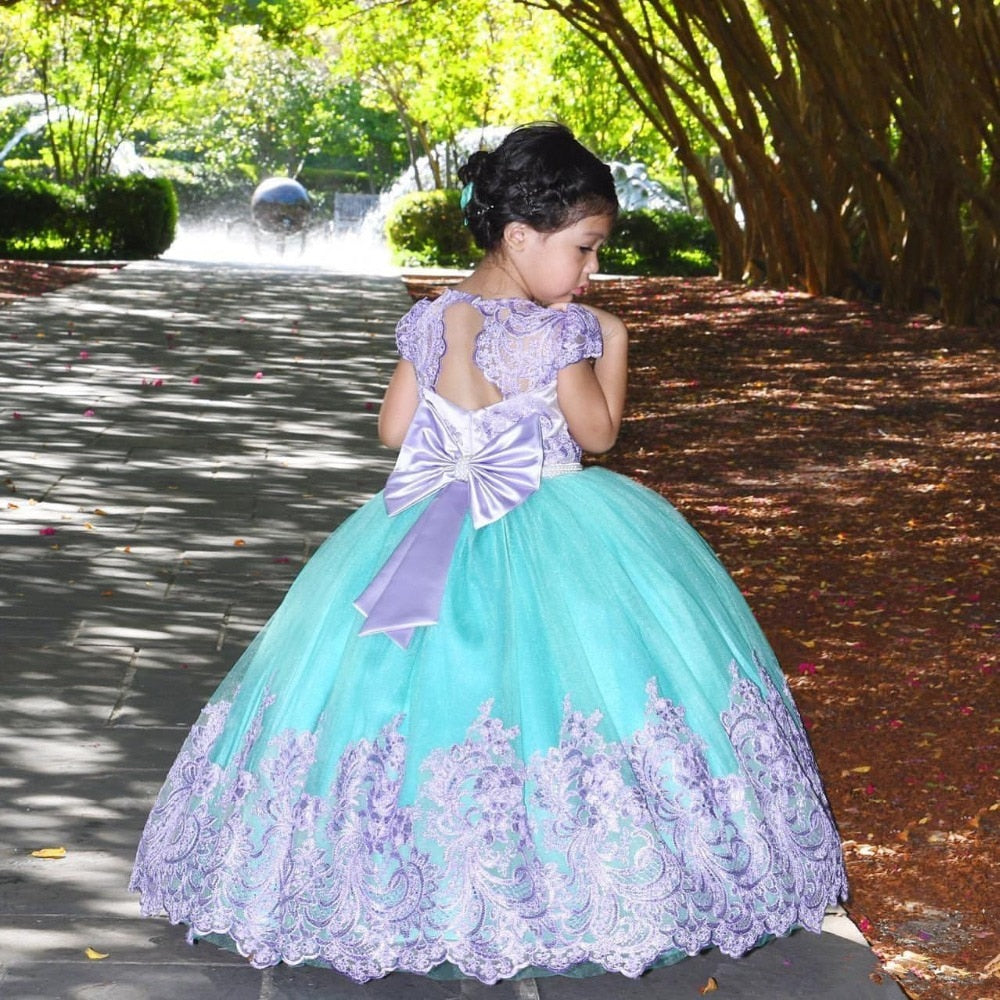 Baby/Kids Girls Flower Lace Tulle Dresses/Ball Gown childrensterritory