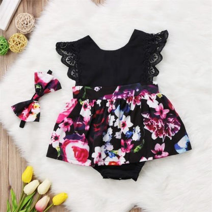 Baby/Kids Girls Sleeveless Tutu Floral Party Dress childrensterritory